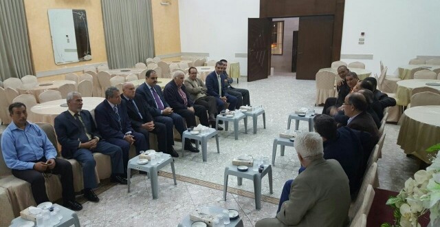 الهيئة الإدارية الجديدة لجمعية رابطة أهالي كفرعانه تستقبل المهنئين .